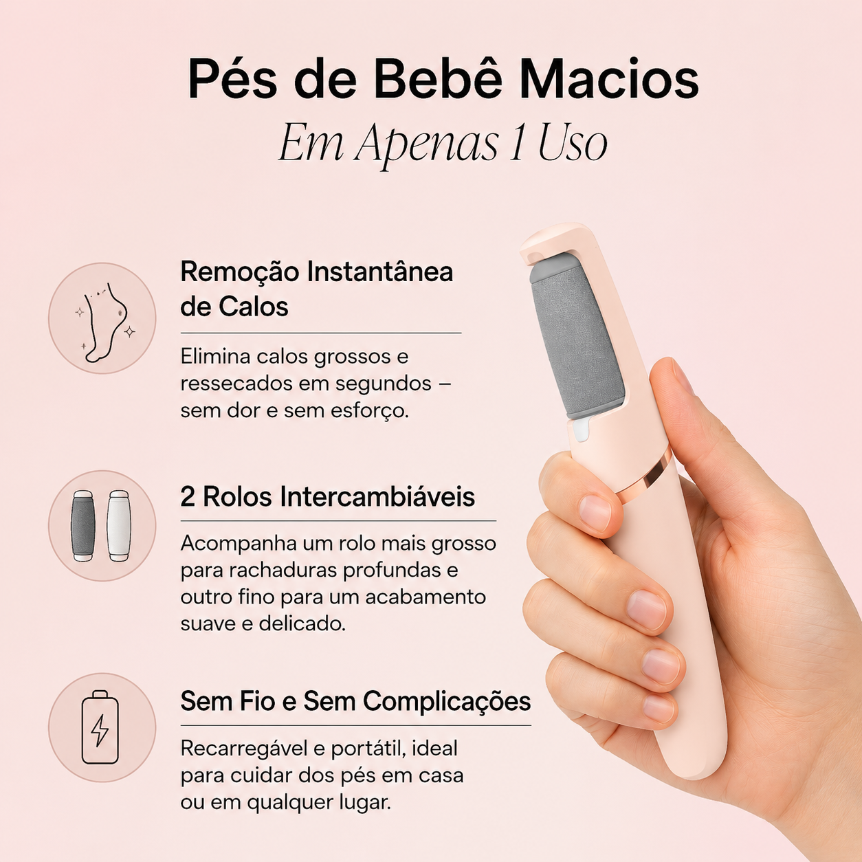 Velura™ Electric Callus Remover 2.0 – Professional Technology for Baby-Soft Feet